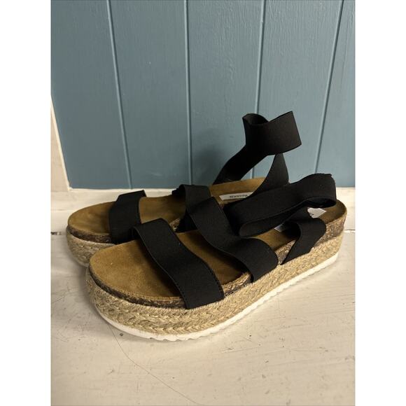 Steve Madden KIMMIE Women Elastic Strappy Platform chunky sandals shoes Size 10‎ - Picture 2 of 6